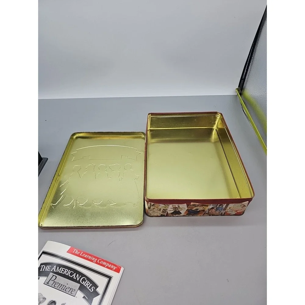 American Girl Doll Metal Tin Box & Book  Premiere Learning Pleasant Company